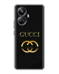 Чехол для Realme 10 Pro Plus с картинкой «Золотой логотип Gucci» Чехол для Realme 10 Pro Plus с картинкой «Золотой логотип Gucci»
