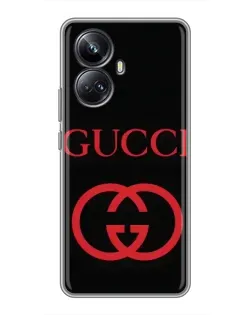 Чехол для Realme 10 Pro Plus с картинкой «Gucci — красный логотип» Чехол для Realme 10 Pro Plus с картинкой «Gucci — красный логотип»
