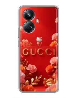 Чехол для Realme 10 Pro Plus с картинкой «Gucci — золотой сад» Чехол для Realme 10 Pro Plus с картинкой «Gucci — золотой сад»