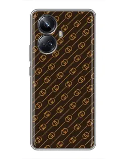 Чехол для Realme 10 Pro Plus с картинкой «Gucci — золотые диагонали» Чехол для Realme 10 Pro Plus с картинкой «Gucci — золотые диагонали»