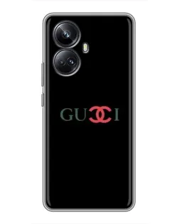 Чехол для Realme 10 Pro Plus с картинкой «Gucci — красный градиент» Чехол для Realme 10 Pro Plus с картинкой «Gucci — красный градиент»