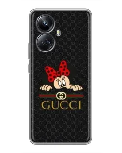 Чехол для Realme 10 Pro Plus с картинкой «Минни Маус Gucci — черный» Чехол для Realme 10 Pro Plus с картинкой «Минни Маус Gucci — черный»