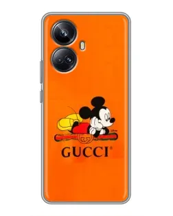 Чехол для Realme 10 Pro Plus с картинкой «Микки Маус Gucci — оранж» Чехол для Realme 10 Pro Plus с картинкой «Микки Маус Gucci — оранж»