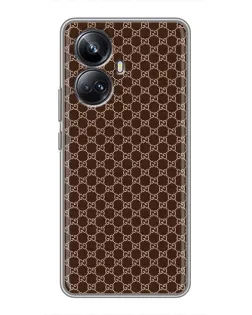 Чехол для Realme 10 Pro Plus с картинкой «Gucci — шоколадная сетка» Чехол для Realme 10 Pro Plus с картинкой «Gucci — шоколадная сетка»