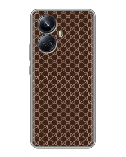 Чехол для Realme 10 Pro Plus с картинкой «Gucci — шоколадная сетка» Чехол для Realme 10 Pro Plus с картинкой «Gucci — шоколадная сетка»
