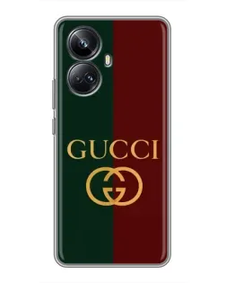 Чехол для Realme 10 Pro Plus с картинкой «Gucci — темно-зеленый градиент» Чехол для Realme 10 Pro Plus с картинкой «Gucci — темно-зеленый градиент»