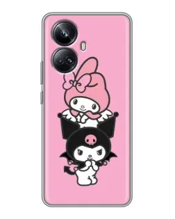 Чехол для Realme 10 Pro Plus с картинкой «My Melody и Kuromi» Чехол для Realme 10 Pro Plus с картинкой «My Melody и Kuromi»