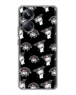 Чехол для Realme 10 Pro Plus с картинкой «Черный паттерн Kuromi» Чехол для Realme 10 Pro Plus с картинкой «Черный паттерн Kuromi»