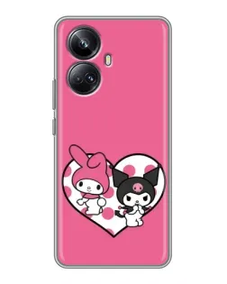 Чехол для Realme 10 Pro Plus с картинкой «Kuromi и My Melody» Чехол для Realme 10 Pro Plus с картинкой «Kuromi и My Melody»
