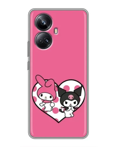 Чехол для Realme 10 Pro Plus с картинкой «Kuromi и My Melody»