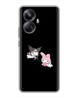 Чехол для Realme 10 Pro Plus с картинкой «My Melody и Kuromi» Чехол для Realme 10 Pro Plus с картинкой «My Melody и Kuromi»