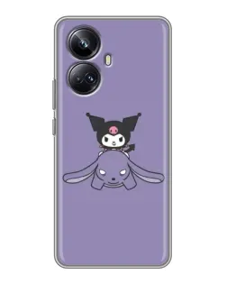 Чехол для Realme 10 Pro Plus с картинкой «Kuromi на лиловом фоне» Чехол для Realme 10 Pro Plus с картинкой «Kuromi на лиловом фоне»