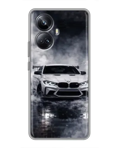 Чехол для Realme 10 Pro Plus с картинкой «BMW сквозь туман» Чехол для Realme 10 Pro Plus с картинкой «BMW сквозь туман»