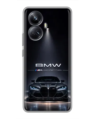 Чехол для Realme 10 Pro Plus с картинкой «BMW сквозь ночной город» Чехол для Realme 10 Pro Plus с картинкой «BMW сквозь ночной город»