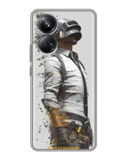 Чехол для Realme 10 Pro Plus с картинкой «PUBG — боец в пыли»