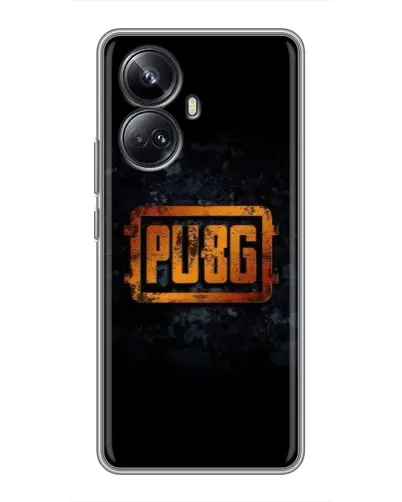 Чехол для Realme 10 Pro Plus с картинкой «PUBG — золотой логотип»
