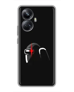 Чехол для Realme 10 Pro Plus с картинкой «Among Us шлем» Чехол для Realme 10 Pro Plus с картинкой «Among Us шлем»