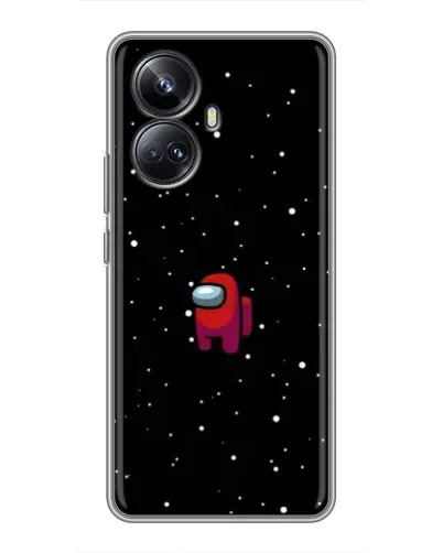 Чехол для Realme 10 Pro Plus с картинкой «Красный Among Us»