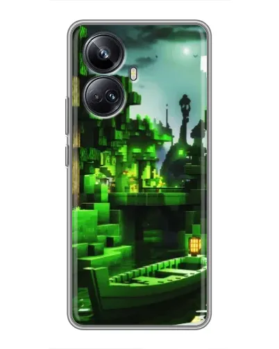 Чехол для Realme 10 Pro Plus с картинкой «Minecraft лесной пейзаж»