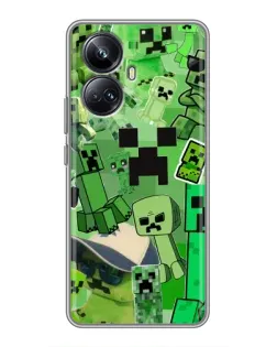 Чехол для Realme 10 Pro Plus с картинкой «Криперы Minecraft»