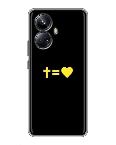 Чехол для Realme 10 Pro Plus с картинкой «Сердце и Крест»