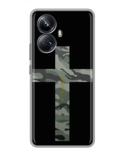 Чехол для Realme 10 Pro Plus с картинкой «Милитари Крест»