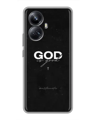 Чехол для Realme 10 Pro Plus с картинкой «GOD — Бог над всем»