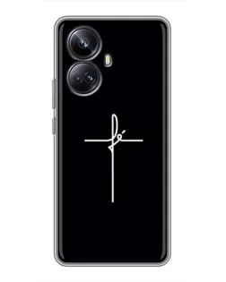 Чехол для Realme 10 Pro Plus с картинкой «Тонкий крест» Чехол для Realme 10 Pro Plus с картинкой «Тонкий крест»