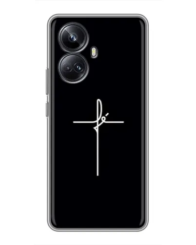 Чехол для Realme 10 Pro Plus с картинкой «Тонкий крест» Чехол для Realme 10 Pro Plus с картинкой «Тонкий крест»