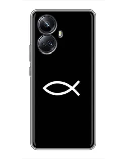 Чехол для Realme 10 Pro Plus с картинкой «Символ рыбы Jesus» Чехол для Realme 10 Pro Plus с картинкой «Символ рыбы Jesus»