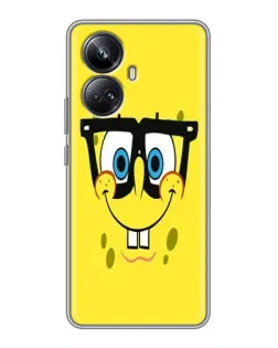 Чехол для Realme 10 Pro Plus с картинкой «Минималистичный Спанч Боб» Чехол для Realme 10 Pro Plus с картинкой «Минималистичный Спанч Боб»