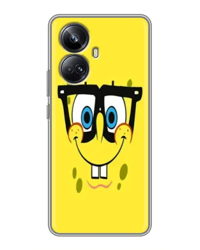 Чехол для Realme 10 Pro Plus с картинкой «Минималистичный Спанч Боб» Чехол для Realme 10 Pro Plus с картинкой «Минималистичный Спанч Боб»