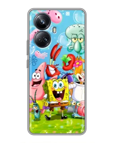 Чехол для Realme 10 Pro Plus с картинкой «Губка Боб и друзья» Чехол для Realme 10 Pro Plus с картинкой «Губка Боб и друзья»