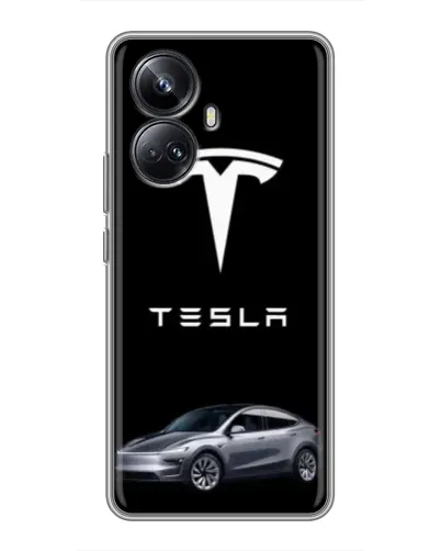 Чехол для Realme 10 Pro Plus с картинкой «Tesla Model Y»