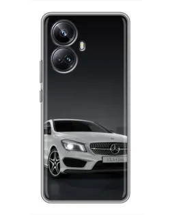Чехол для Realme 10 Pro Plus с картинкой «Mercedes AMG GT Silver»