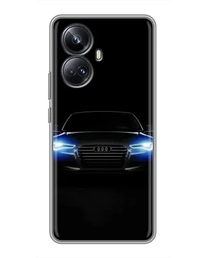 Чехол для Realme 10 Pro Plus с картинкой «Audi в неоне»