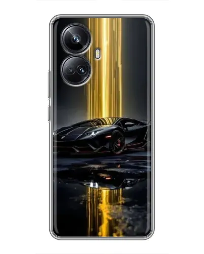 Чехол для Realme 10 Pro Plus с картинкой «Ночной Lamborghini драйв»