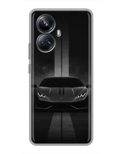 Чехол для Realme 10 Pro Plus с картинкой «Lamborghini симметрия дорог» Чехол для Realme 10 Pro Plus с картинкой «Lamborghini симметрия дорог»