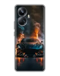 Чехол для Realme 10 Pro Plus с картинкой «Lamborghini дымная эстетика» Чехол для Realme 10 Pro Plus с картинкой «Lamborghini дымная эстетика»