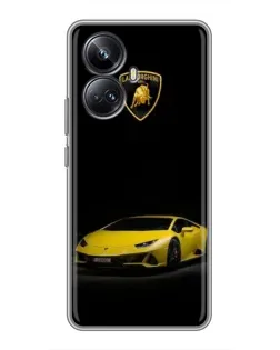 Чехол для Realme 10 Pro Plus с картинкой «Lamborghini желтый акцент» Чехол для Realme 10 Pro Plus с картинкой «Lamborghini желтый акцент»