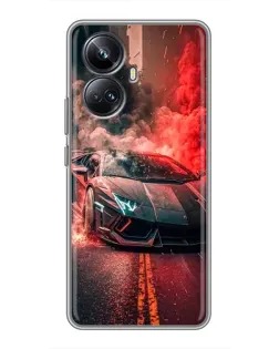 Чехол для Realme 10 Pro Plus с картинкой «Lamborghini красный дым» Чехол для Realme 10 Pro Plus с картинкой «Lamborghini красный дым»