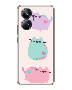 Чохол для Realme 10 Pro Plus з картинкою «Pusheen тріо» Чохол для Realme 10 Pro Plus з картинкою «Pusheen тріо»