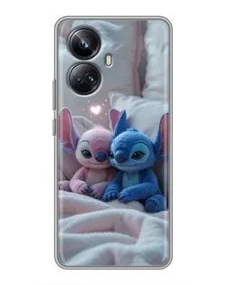 Чехол для Realme 10 Pro Plus с картинкой «Плюшевые Стич Ангел»