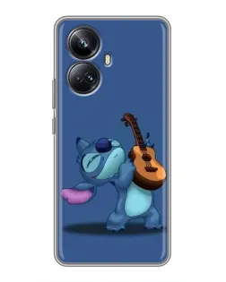 Чехол для Realme 10 Pro Plus с картинкой «Стич с укулеле»