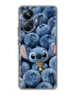 Чехол для Realme 10 Pro Plus с картинкой «Стич и голубика»