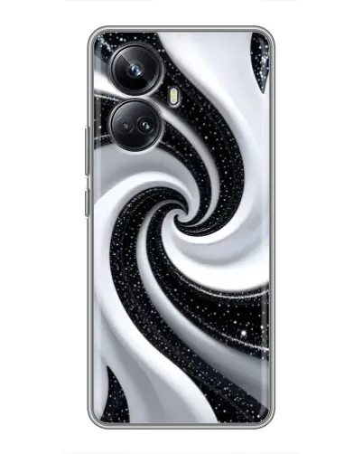 Чехол для Realme 10 Pro Plus с картинкой «Черно-белая спираль» Чехол для Realme 10 Pro Plus с картинкой «Черно-белая спираль»