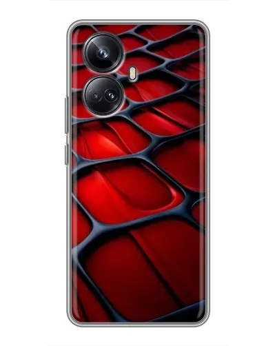 Чехол для Realme 10 Pro Plus с картинкой «Красная глянцевая сетка» Чехол для Realme 10 Pro Plus с картинкой «Красная глянцевая сетка»
