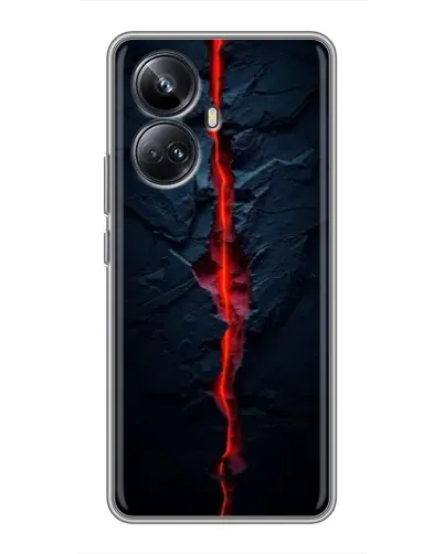 Чехол для Realme 10 Pro Plus с картинкой «Kрасная лавовая трещина» Чехол для Realme 10 Pro Plus с картинкой «Kрасная лавовая трещина»