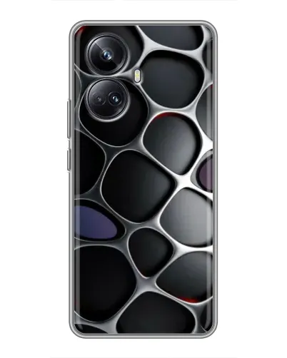 Чехол для Realme 10 Pro Plus с картинкой «Объемная темная решетка» Чехол для Realme 10 Pro Plus с картинкой «Объемная темная решетка»