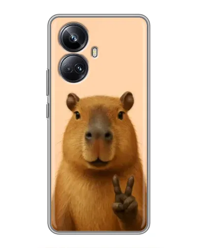 Чехол для Realme 10 Pro Plus с картинкой «Капибара виктория»